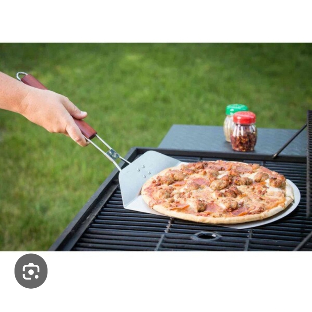Table Craft Stainless Steel Pizza Peel with Wooden Handle